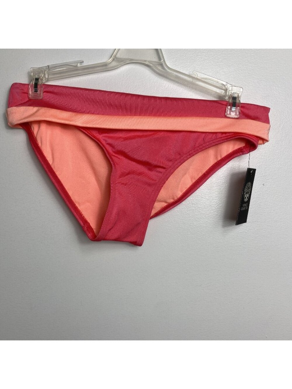 Vince Camuto Swim Size XS Pink Swim Coral Rollover Bottoms V35165 2013 Y2K 2000s